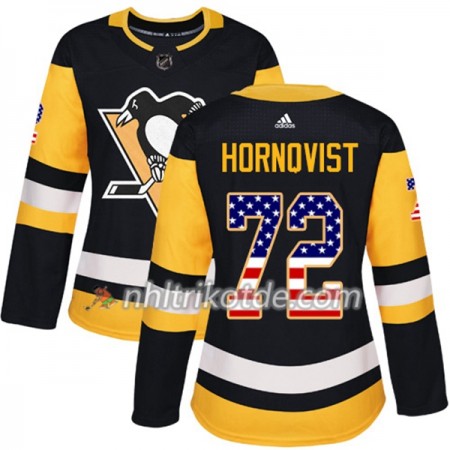 Pittsburgh Penguins Trikot Patric Hornqvist 72 Adidas 2017-2018 Schwarz USA Flag Fashion Authentic - Dame